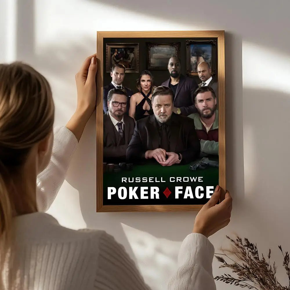 Poker Face TV Poster – HD Self-Adhesive Waterproof Wall Art Wall Art Poster Peaceful Pleasures Health and Wellness White4 50X70cmNoframe