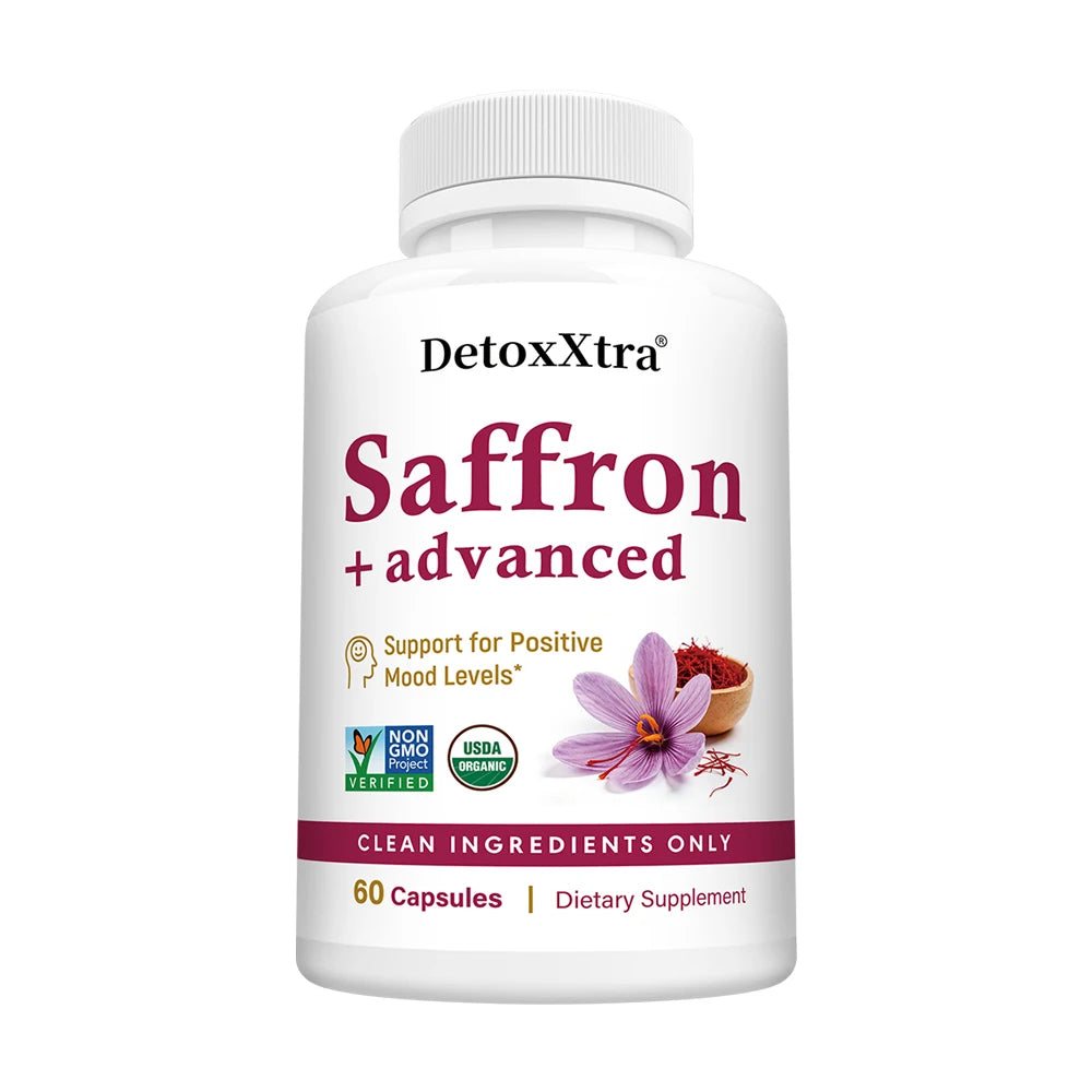 Saffron Extract Capsules - Premium Saffron Supplements, 88.5 Mg of Saffron Extract (Crocus Sativus) - Mood Support, Eye Support Peaceful Pleasures Health and Wellness 60 count-1 bottle