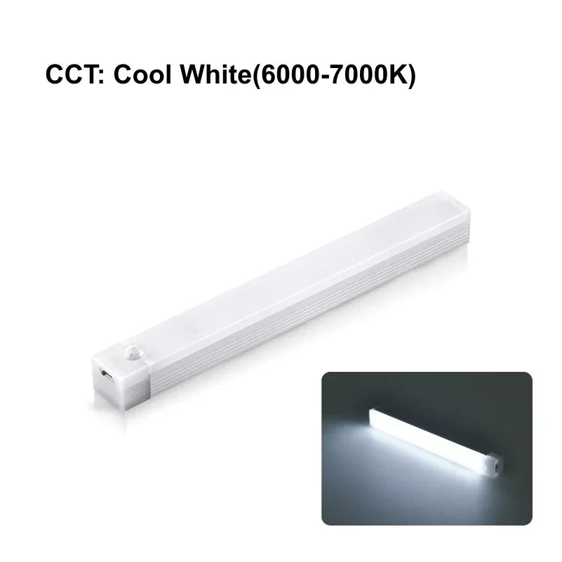 Wireless LED Motion Sensor Cabinet Light | USB Rechargeable Motion Sensor LED Light Peaceful Pleasures Health and Wellness Cool White 10cm