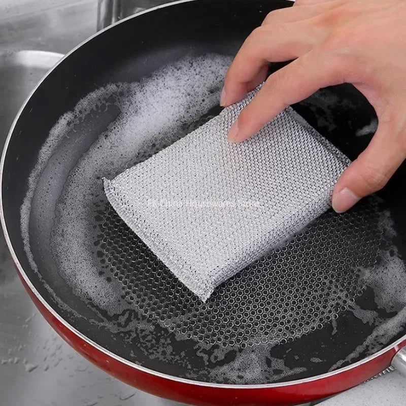 4pcs, Kitchen Dishwashing Sponge, Does Not Hurt Pot Brush Pot Artifact, Household Scratch-free Cleaning Sponge Wipe Peaceful Pleasures Health and Wellness
