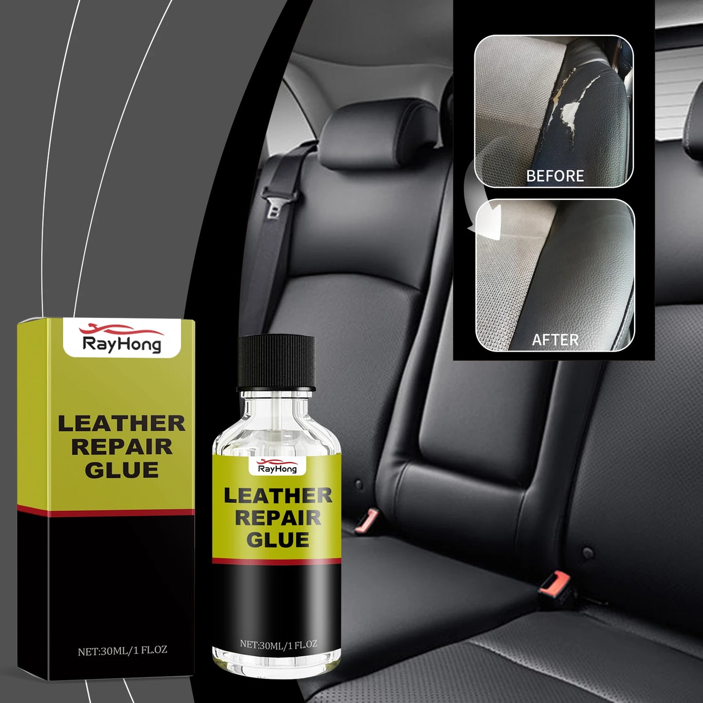Leather Repair Gel – Car Seat Crack & Scratch Restorer 30ml