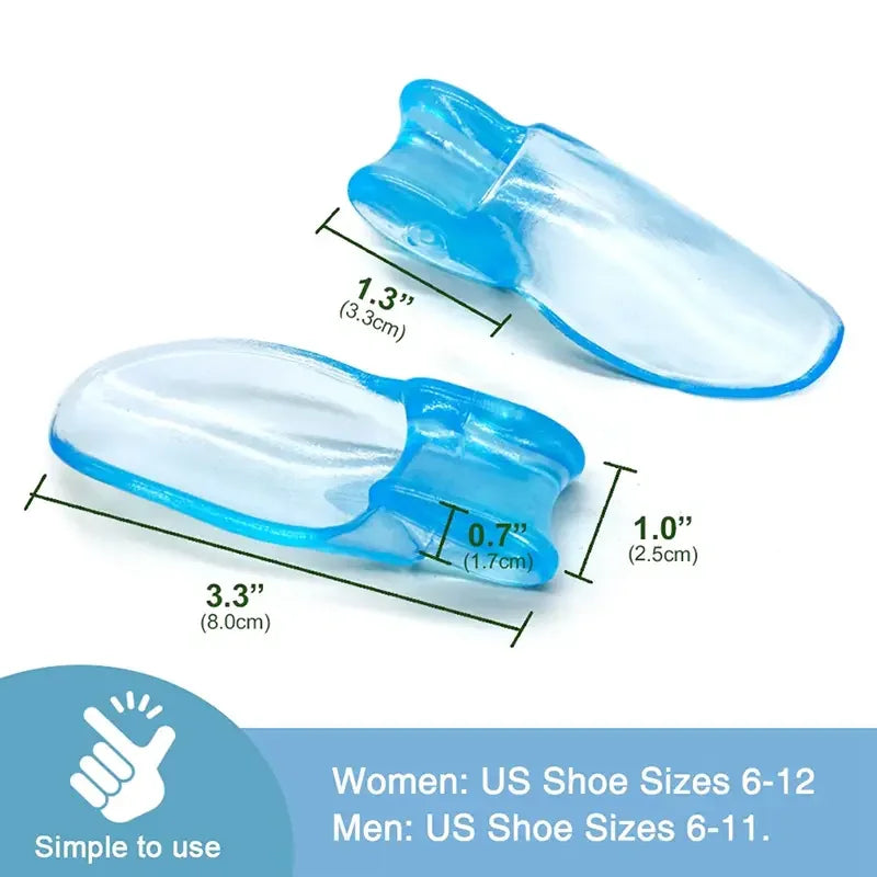 1 Pair Orthotics Silicone Gel Bunion Toe Braces Straightener Separator - Only Fit Night/ Home Use, Long-term Use Peaceful Pleasures Health and Wellness