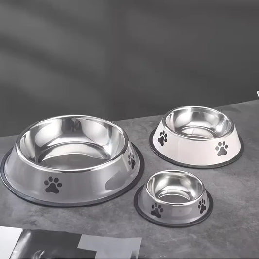 Stainless Steel Pet Bowl | Anti-Slip, Stackable Dog & Cat Feeder Pet Feeding Bowl Oasis Select
