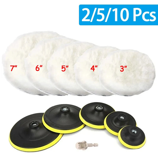 3 4 5 6 Polishing Pads Wool Felt Pad Wheel Tile Glass Stainless Steel Peaceful Pleasures Health and Wellness