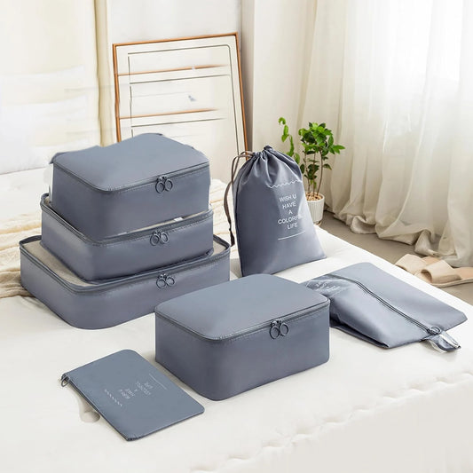 7-Piece Travel Storage Bag Set – Large Capacity Luggage Organizer for Clothes, Moving & Packing Peaceful Pleasures Health and Wellness