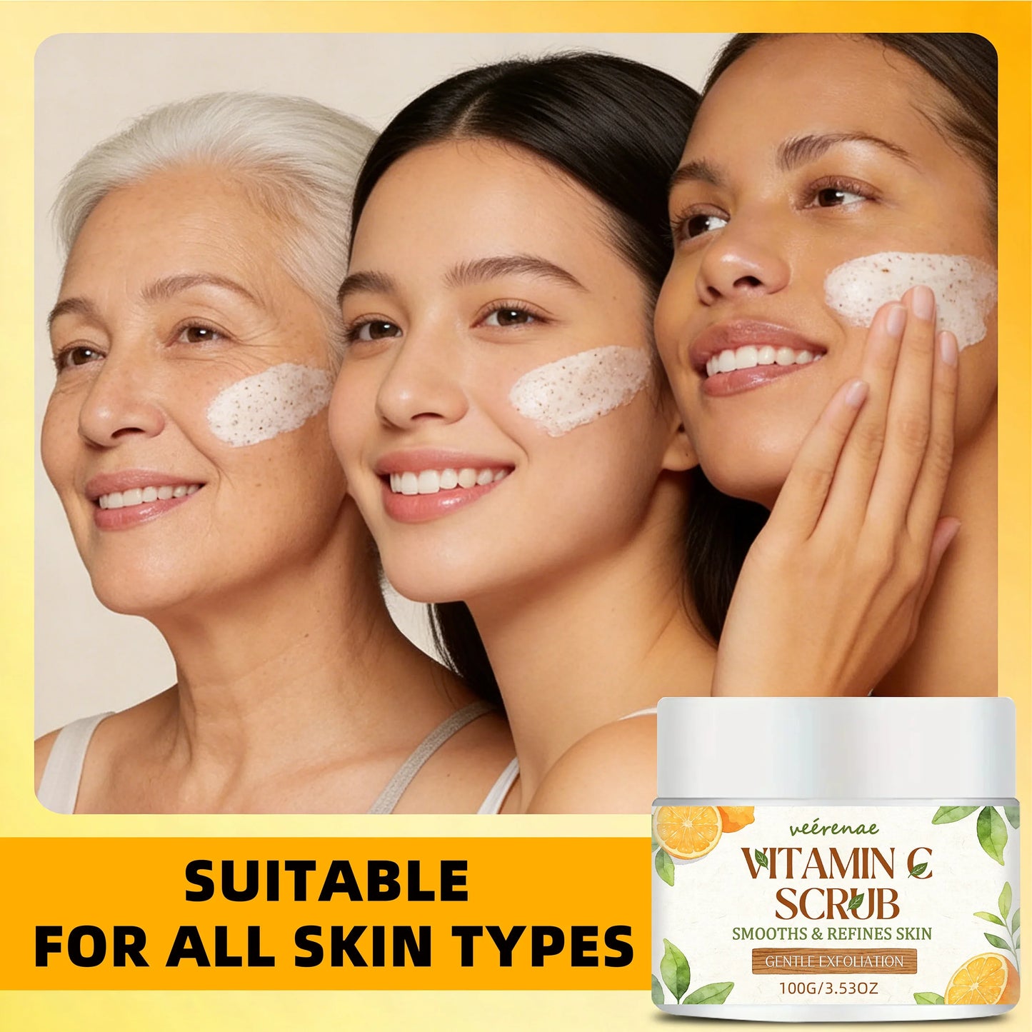 veérenae Vitamin C Body Scrub – Exfoliator for All Skin Types