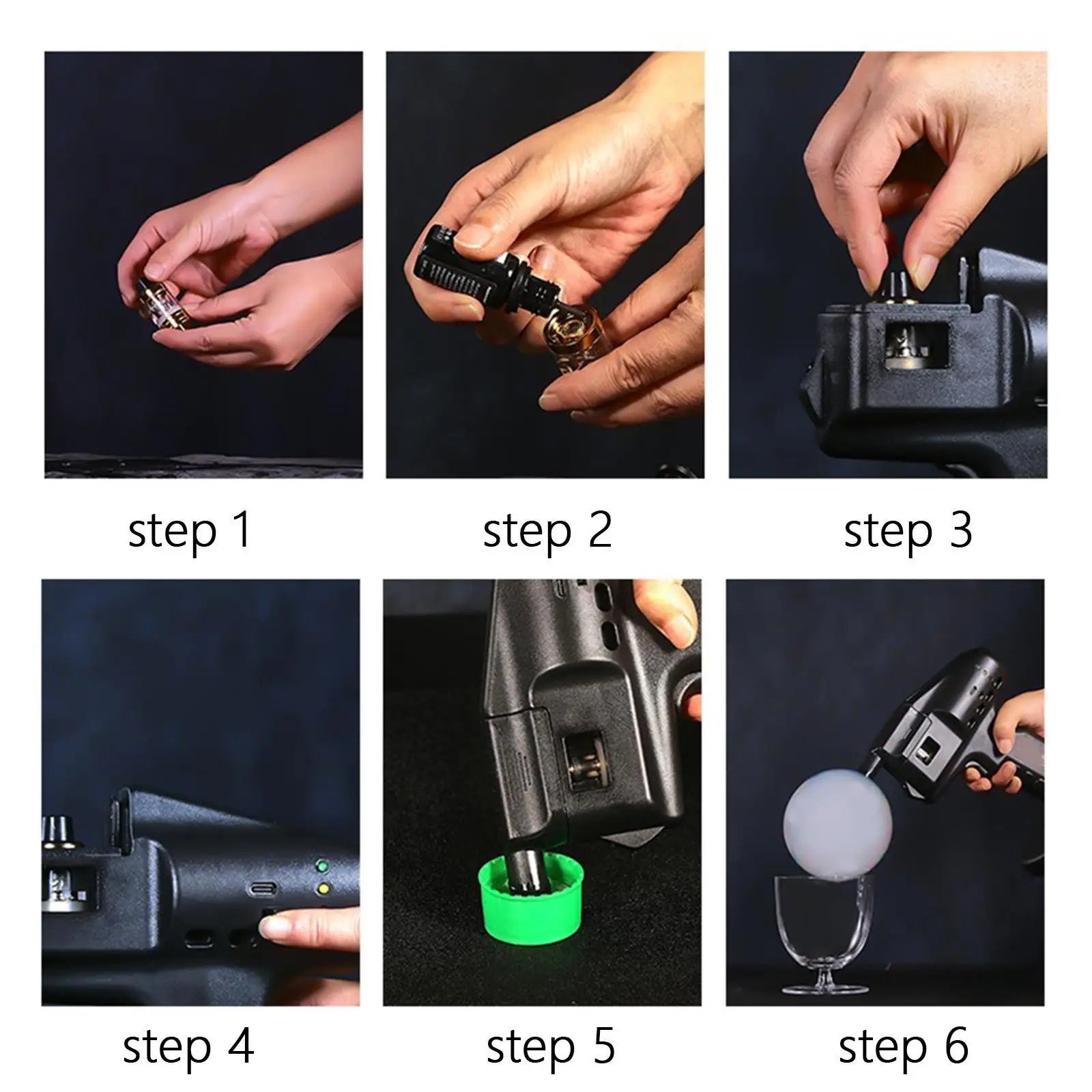 Smoking Flavor Blaster Cocktail Smoker Bubble Gun Barman Bartender Kit Smoke Food Accessories Home Brewing & Wine Making Barware Peaceful Pleasures Health and Wellness