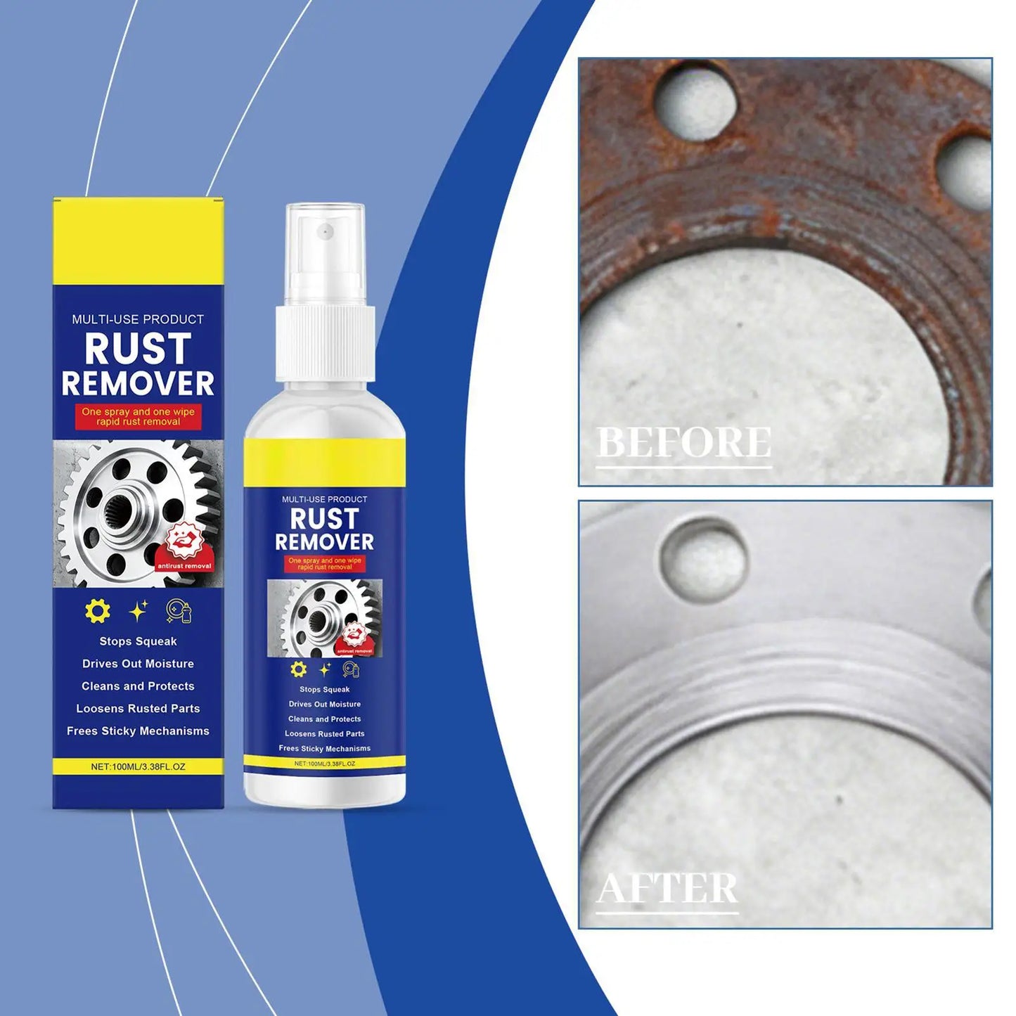 All-Purpose Rust Remover Spray 100ml – Metal, Car & Home