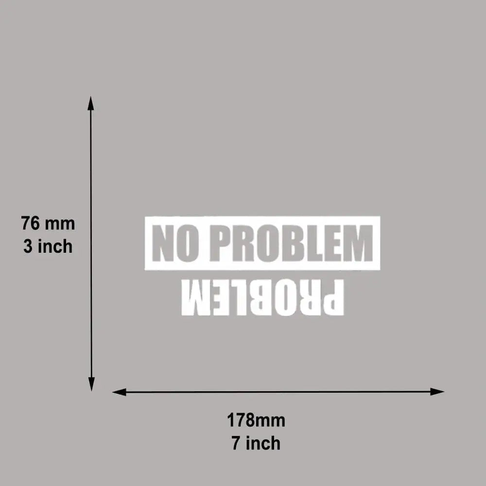 7“x3” No Problem Funny Bumper Sticker Waterproof Vinyl Decal for Car Truck Peaceful Pleasures Health and Wellness