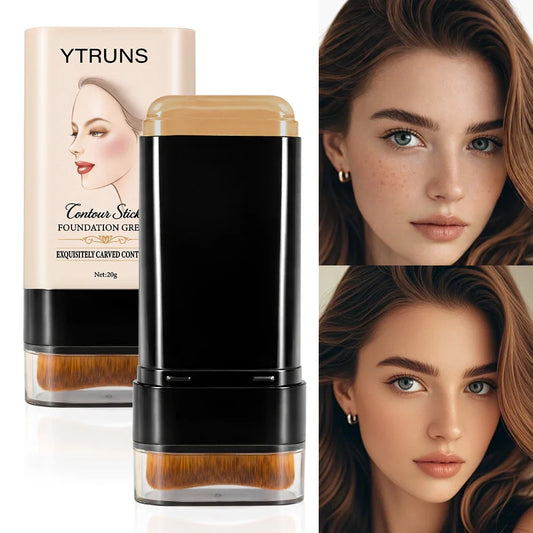YTRUNS Foundation Stick 20g | Full Coverage Concealer & Brush Cream Foundation Stick Oasis Select