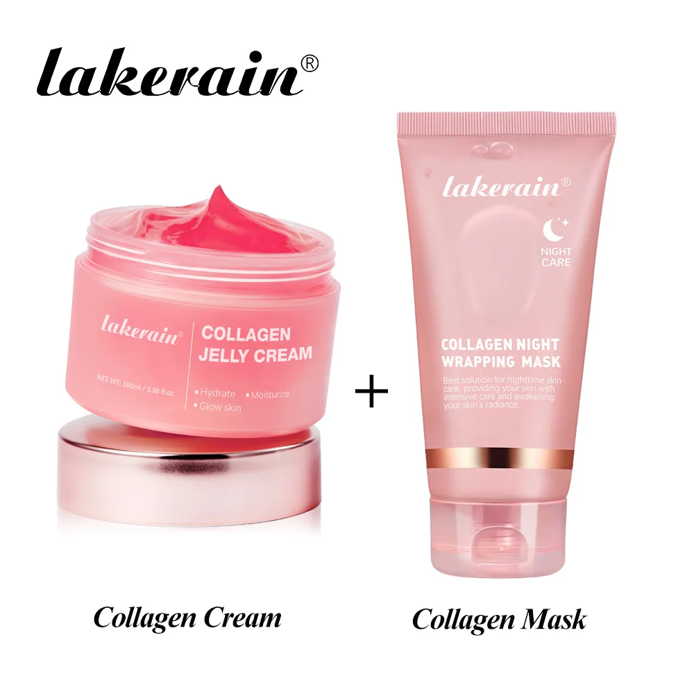 Collagen Wrapping Peel-off Mask Rejuvenation Moisturizing Brightening Korean Face Mask Make Glowy Skin Elasticity Facial Mask Peaceful Pleasures Health and Wellness Cream Mask Set