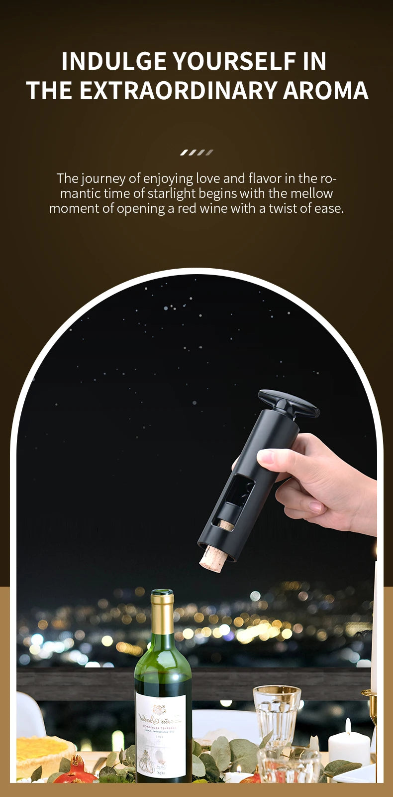 1 SET Creative Wine Opener Manual Bottle Opener Corkscrew Sparkling Wine Kitchen Tool Corks Openers Useful Kitchen Accessories Peaceful Pleasures Health and Wellness
