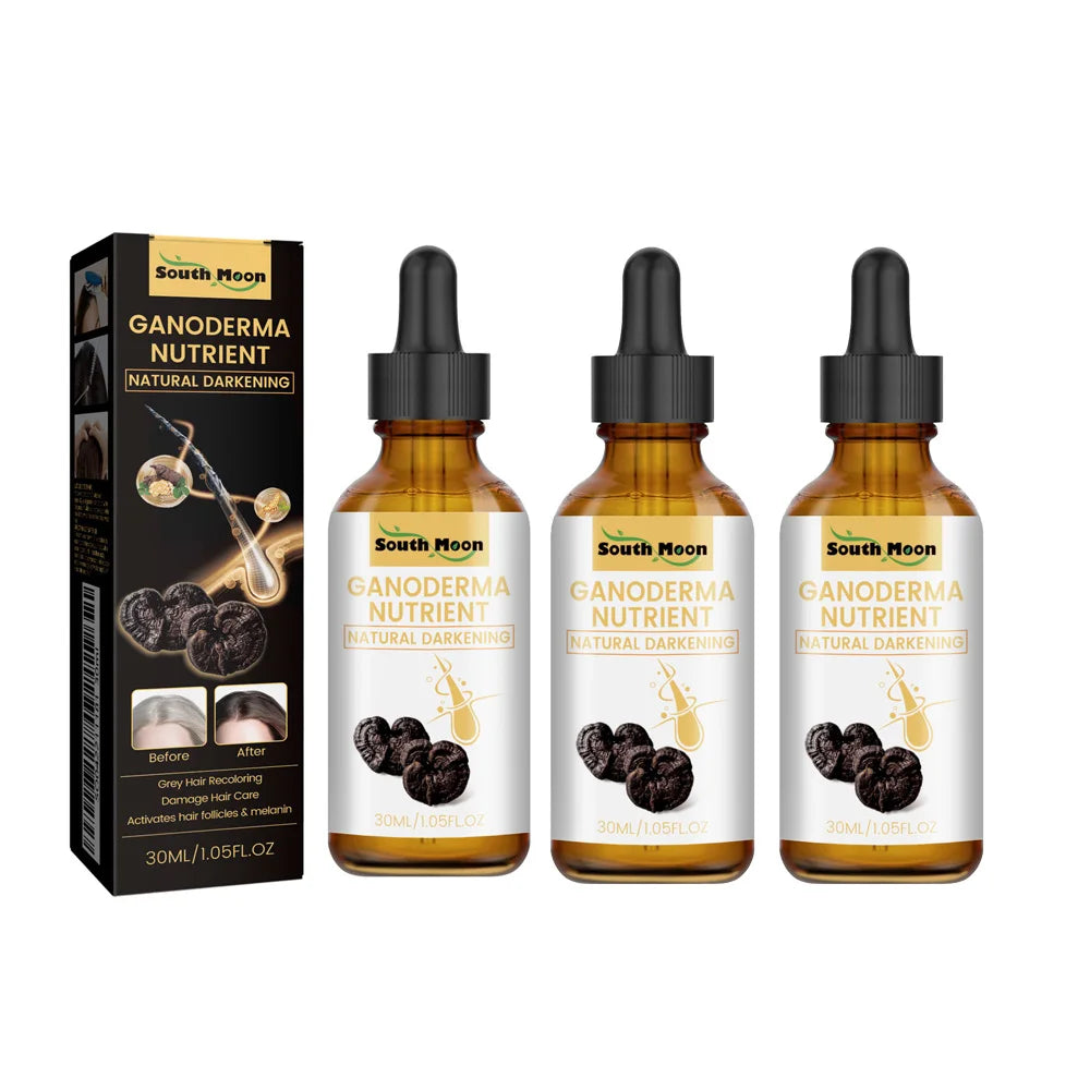 White To Black Hair Oil for Repairing From White To Black Nourishing Moisturizing Scalp Herbal Lotion Liquid Repair Hair Care Peaceful Pleasures Health and Wellness 3pcs