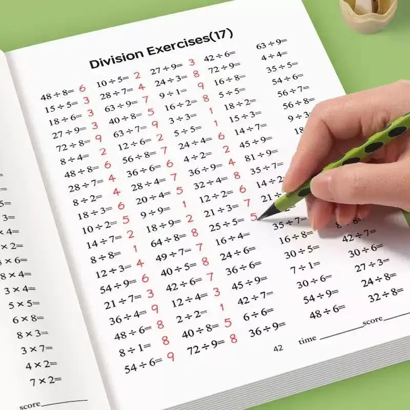48 Pages Multiplication Division 99 Times Exercise Book Training