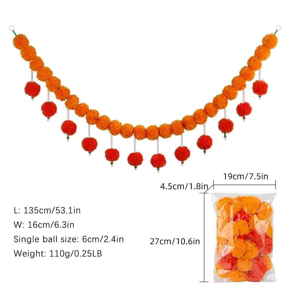 Artificial Marigold Garland – Diwali Pooja Indian Wedding Décor