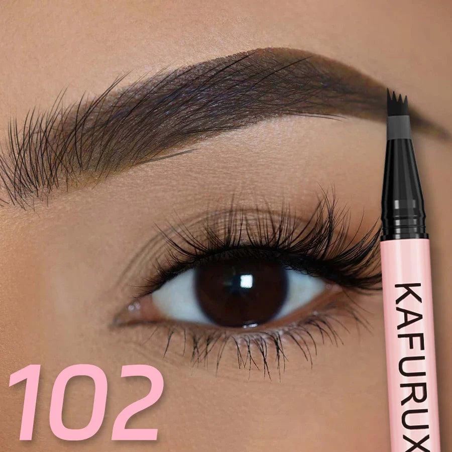 KAFURUX 4-Point Waterproof Liquid Eyebrow Pencil | Long-Lasting