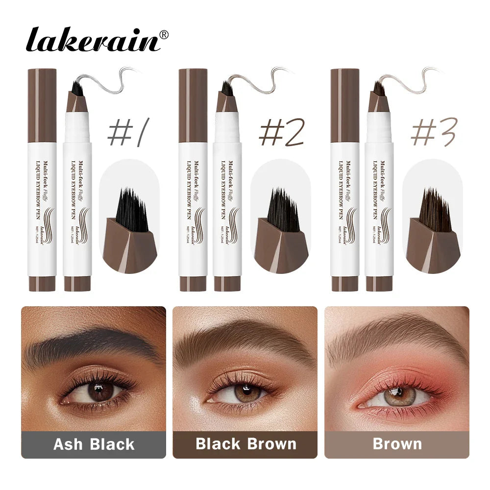 Multi-Fork Liquid Eyebrow Pen – Waterproof & Long-Lasting