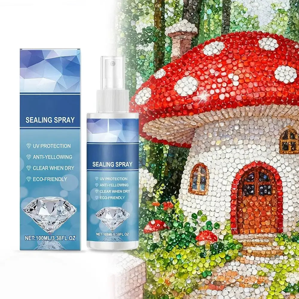 Premium 100ml Stone Art Sealer Spray, Fast Dry Clear Protective Sealant for Painted Stones, Diamond Painting & DIY Crafts Sealer Peaceful Pleasures Health and Wellness