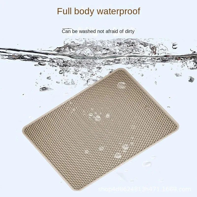Large size Cat Litter Mat Eva Double Layer Waterproof Cat Litter Mat Pet Litter Box Mat Pet Toilet Cat Mat Cat Toilet Mat Peaceful Pleasures Health and Wellness