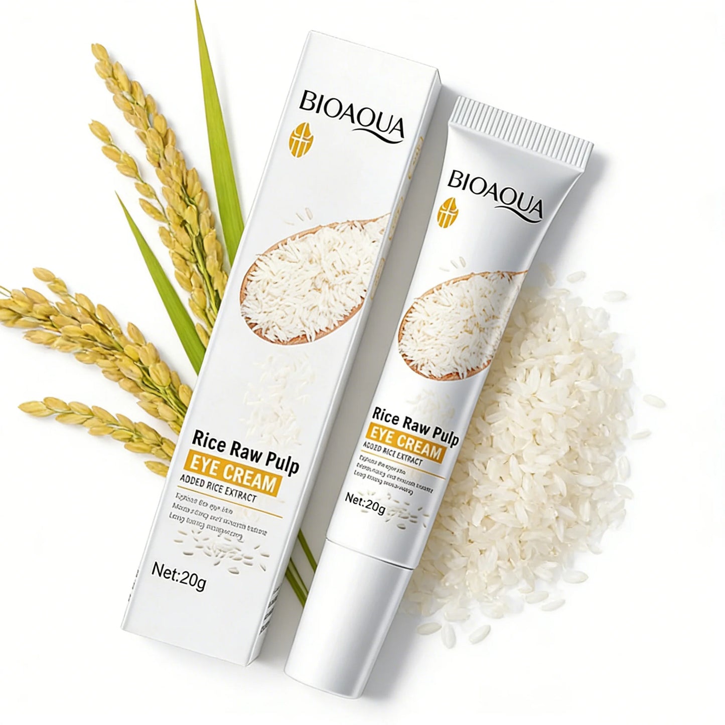 BIOAQUA White Rice Brightening Face Cream Moisturizing Essence Firming Eye Cream Skin Care Peaceful Pleasures Health and Wellness