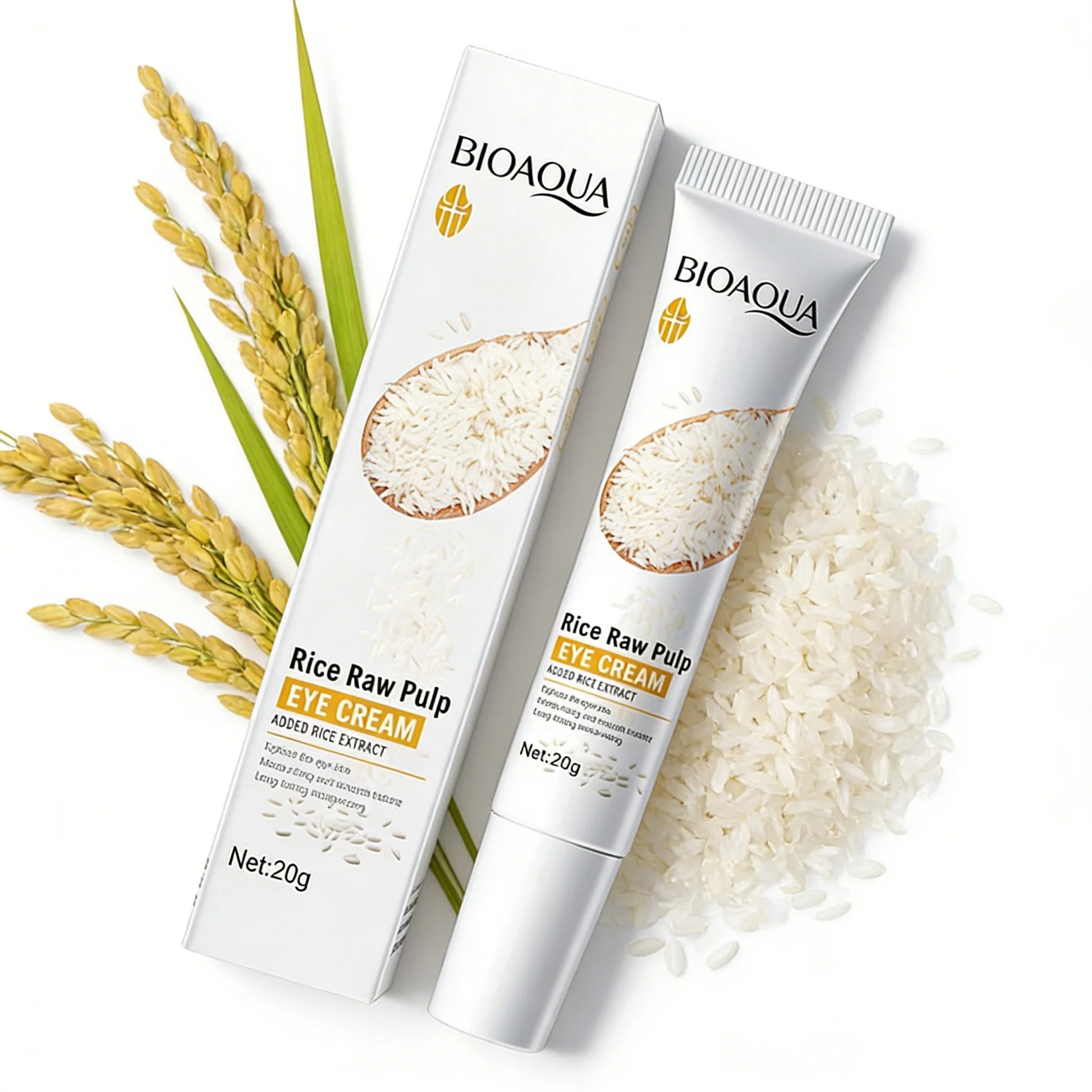 BIOAQUA White Rice Brightening Face Cream Moisturizing Essence Firming Eye Cream Skin Care Peaceful Pleasures Health and Wellness