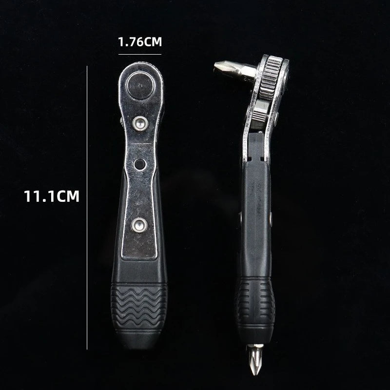 Gear Ratchet Screwdriver Narrow Space Gap Disassembly Tool L-shaped Right-angle Curved Cross-head Peaceful Pleasures Health and Wellness