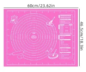 Silicone Pastry Mat 45x60cm | Non-Stick Baking & Dough Mat
