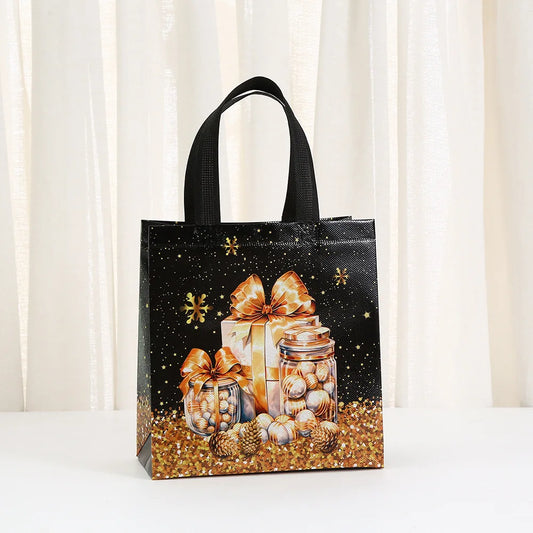 Christmas Non-Woven Gift Bag | Snowman & Xmas Tree Tote Christmas Gift Bag Oasis Select