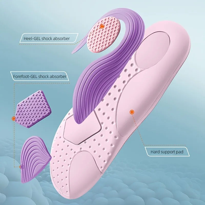 Sports Insoles Arch Support - Shock Absorbing EVA Cushion for Basketball Running, Lightweight Orthopedic Shoe Pads Men Women Peaceful Pleasures Health and Wellness