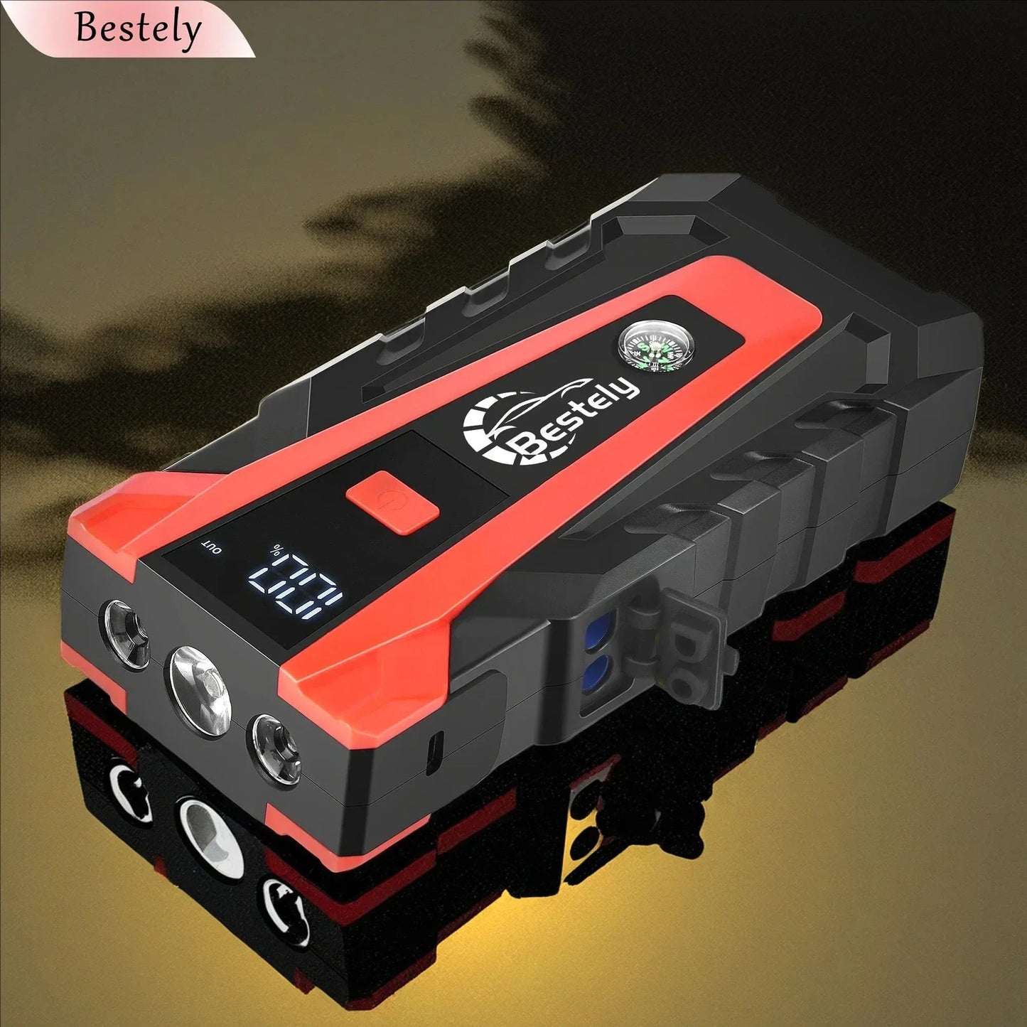 Bestely 12V 99800mAh 3000A Car Jump Starter Car Battery Starters Portable Power Bank 12V Starting Device Petrol Diesel Car Peaceful Pleasures Health and Wellness