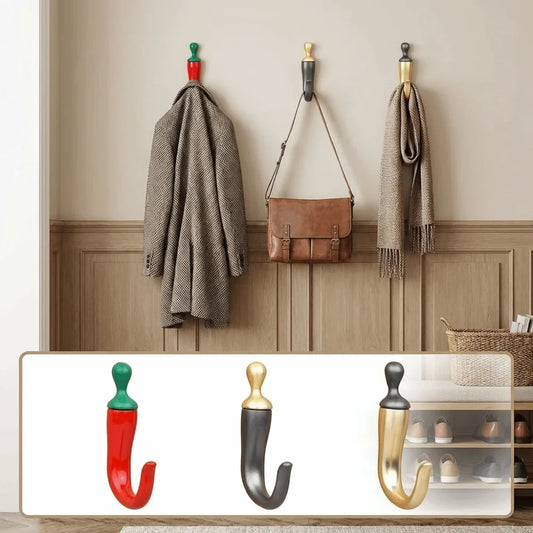Zinc Alloy Chili Wall Hook – Waterproof Coat & Key Hook Decorative Wall Hook Oasis Select