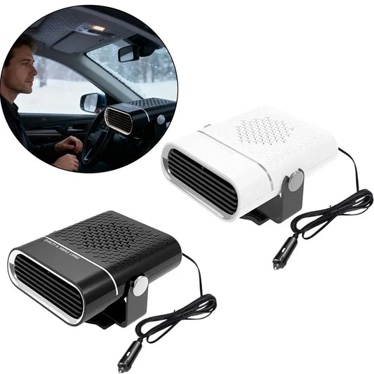 Mini Portable Car Windshield Defroster Heater with PTC Heating Element Ventilation Function Ceiling-Mounted Plastic ABS Material Peaceful Pleasures Health and Wellness
