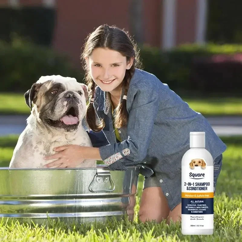 Puppy Shampoo And Conditioner 2 In 1 Natural Moisturizing Shampoo Moisturizing Dog Shampoo For Sensitive Skin PH Balanced Peaceful Pleasures Health and Wellness
