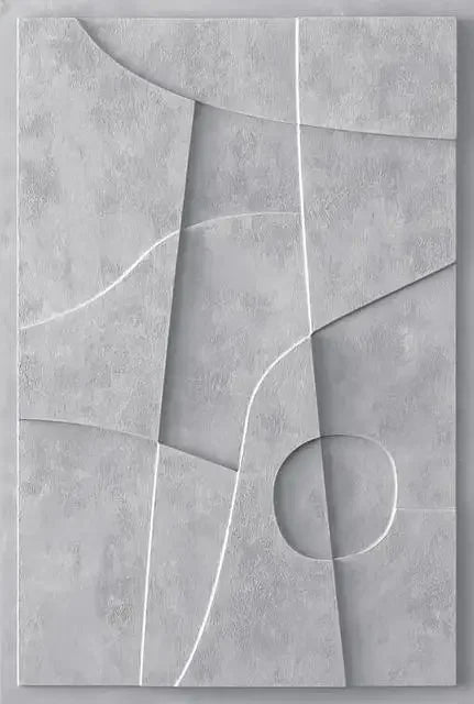Nordic 3D Geometric Abstract Canvas Wall Art | Minimalist Print