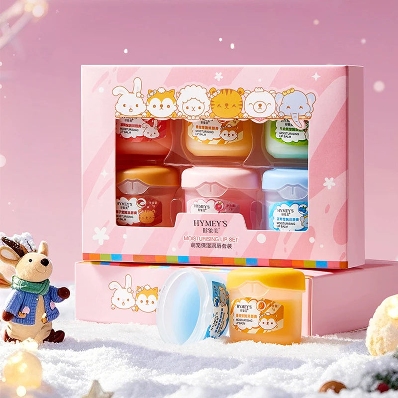 SADOER 6-Piece Fruit Lip Balm Set – Moisturizing & Nourishing