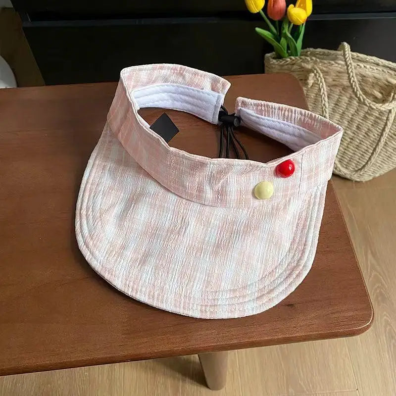 Women's Adjustable UV Sun Visor Hat – Knit Cap 6 Colors