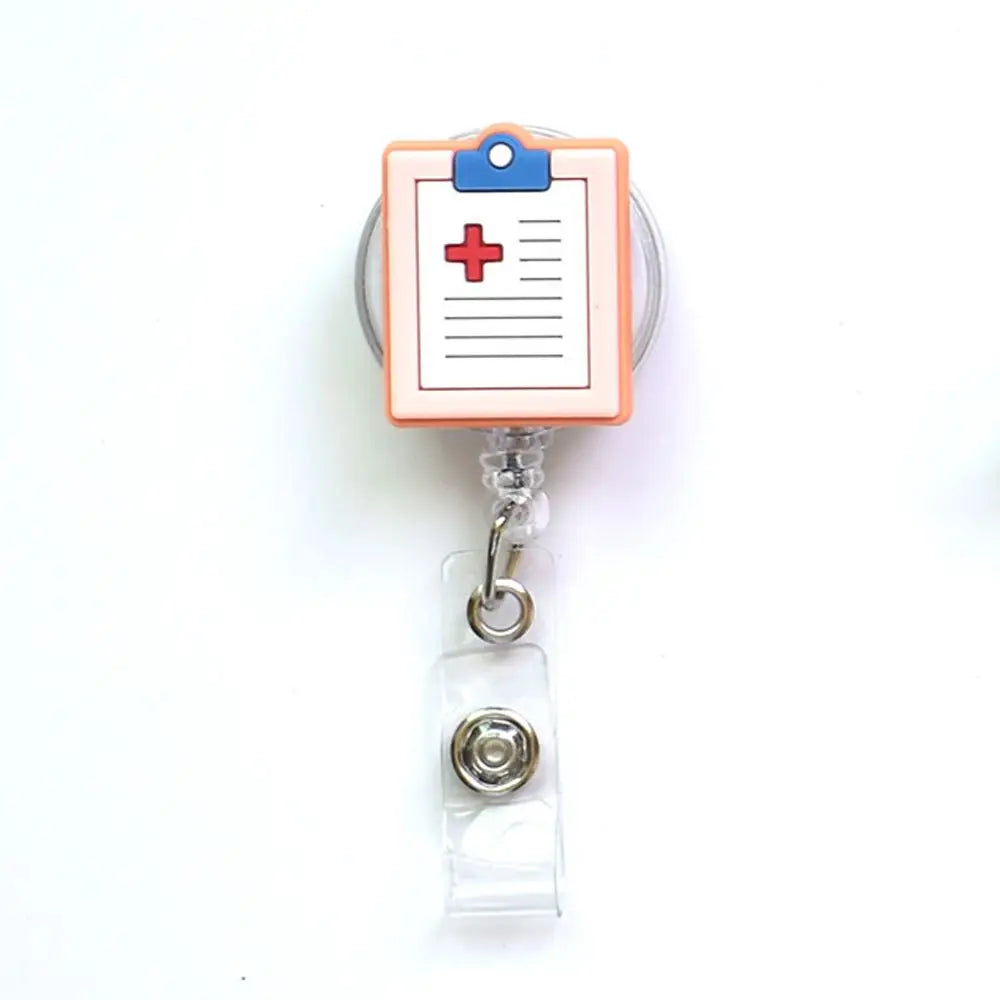 Clips Nurse Doctor Students Card Name Card Holder Nurse Badge Holder Retractable Badge Reel ID Card Clips Hospital Badge Holder Peaceful Pleasures Health and Wellness 04