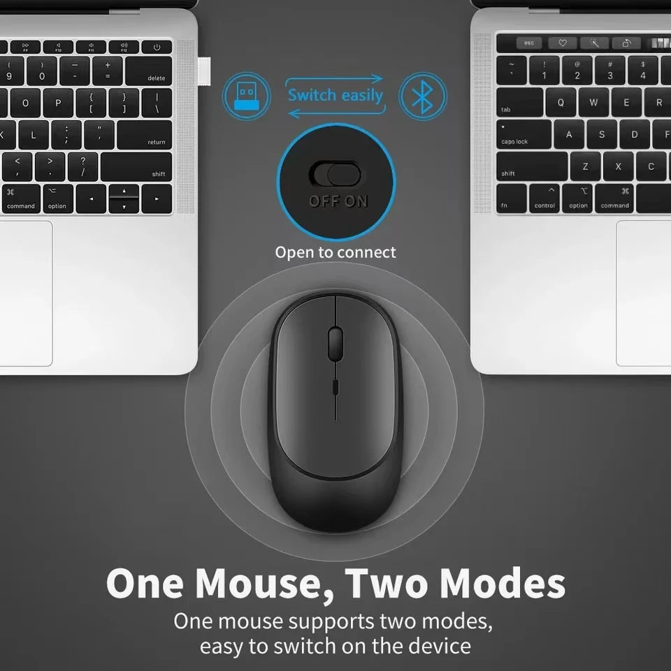 Rechargeable Wireless Mouse – Bluetooth & 2.4G Dual Mode