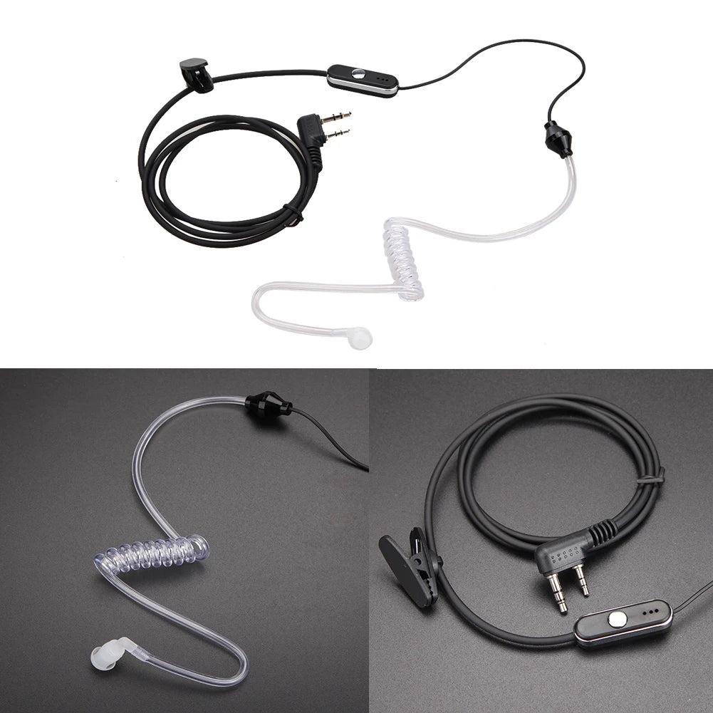 Practical Walkie Talkie Earpiece Headset 2 Pin Acoustic Tube Earphone Walkie Talkie Headset PTT MIC for Baofeng Retevis Radios Peaceful Pleasures Health and Wellness