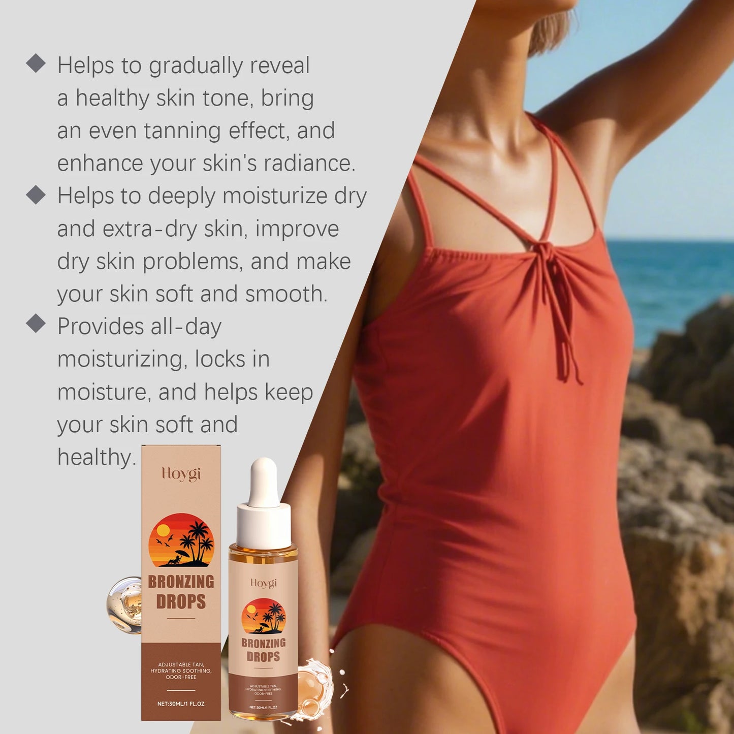 Sunless Tanning Drops – Bronzing, Hydrating & Vegan | 30ml