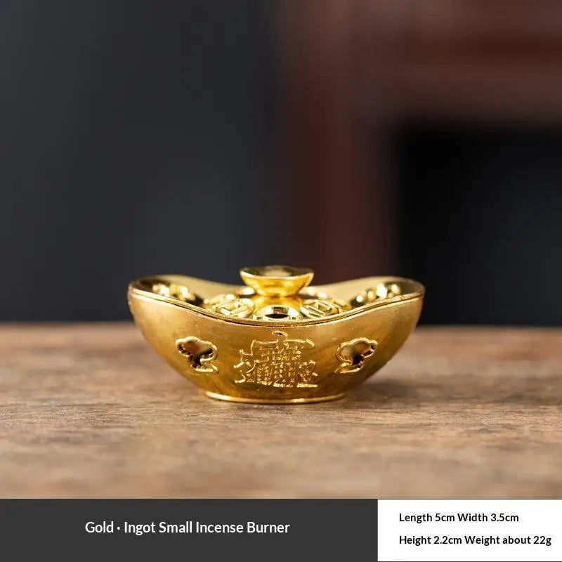 Rose Yuanbao Incense Burner | Feng Shui Meditation Home Décor