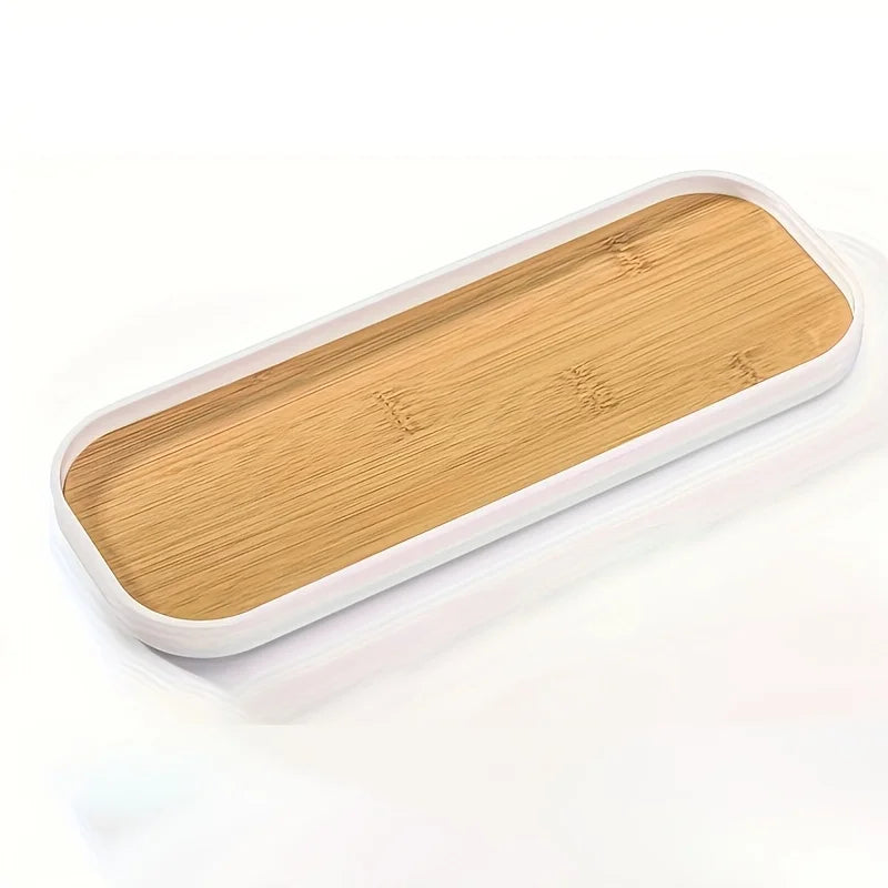 Marble-Pattern Bathroom Vanity Tray – Rectangle Counter Tray for Soap, Perfume & Jewelry (1-2 Pcs)