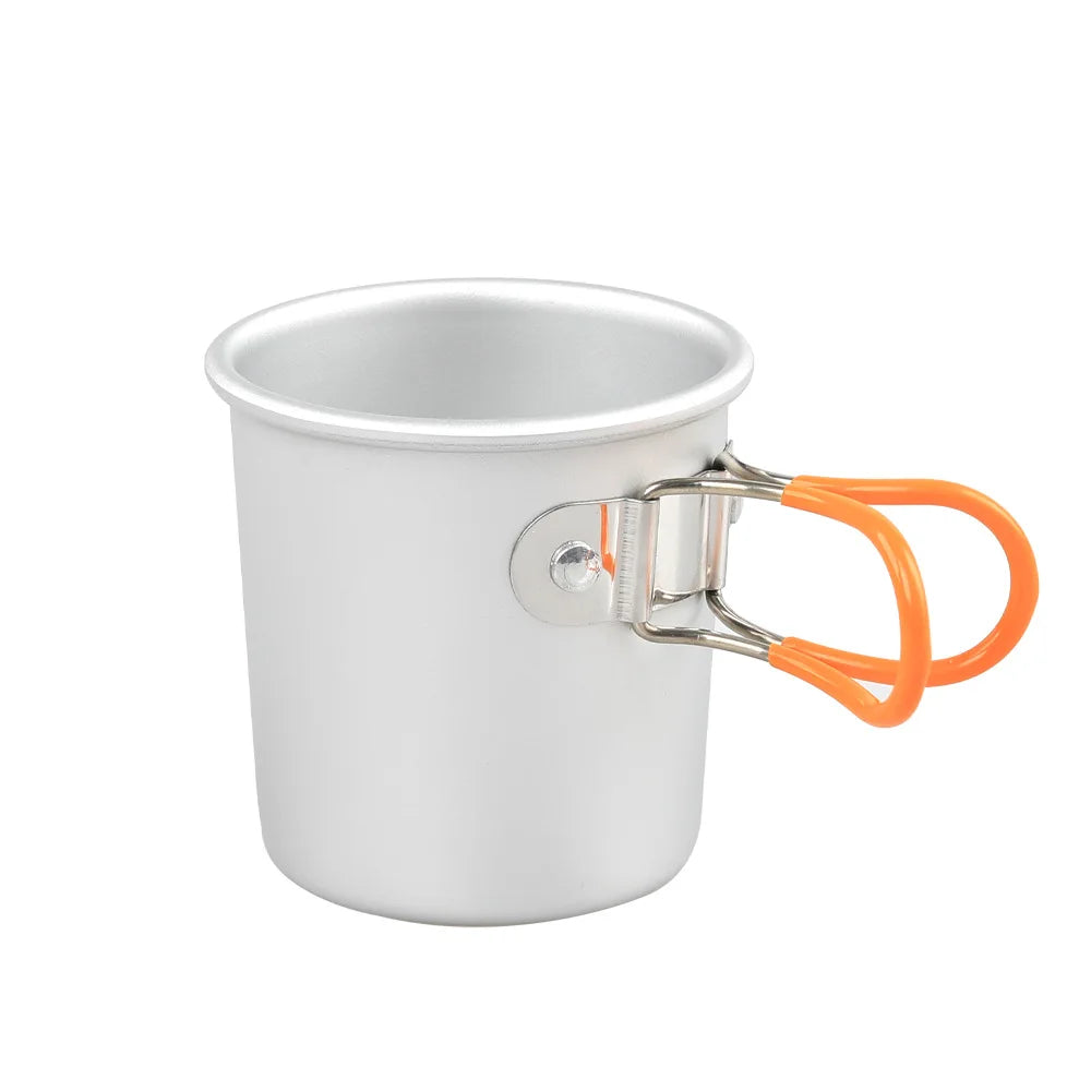 150ml Aluminum Alloy Folding Camping Cup Lightweight Portable Outdoor Mug for Beer Coffee Suitable for Camping Hiking Traveling Peaceful Pleasures Health and Wellness orange 150ml