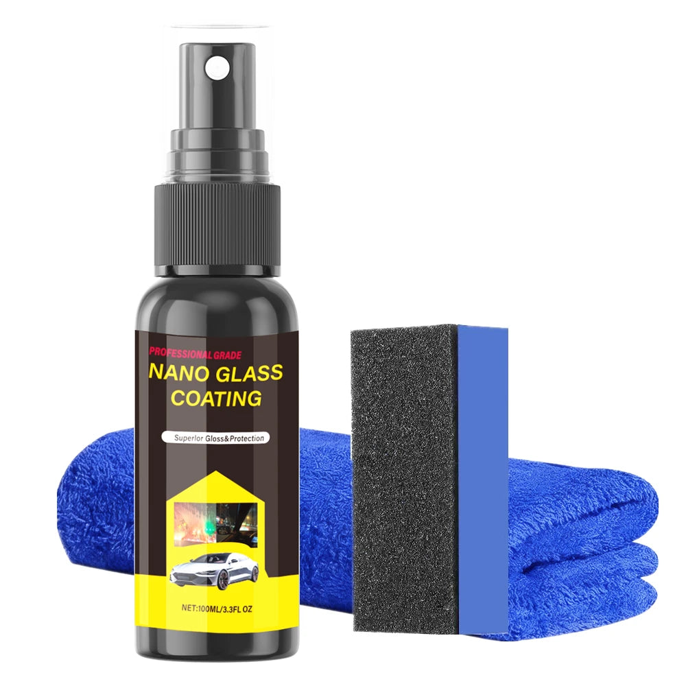 Car Coating Spray Quick Effect Coating Agent Coat Car Wax Car Scratch Wax Coating Spray Oil Film Emulsion Glass Cleaner Peaceful Pleasures Health and Wellness 100ml set