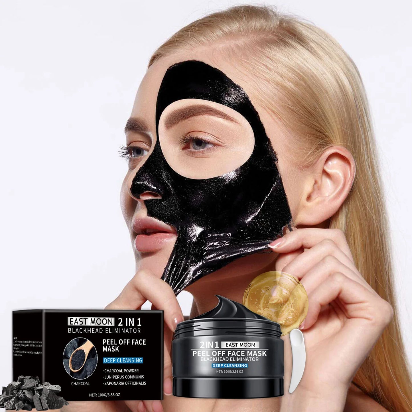 Bamboo Charcoal Blackhead Peel Mask – Deep Pore Cleanser