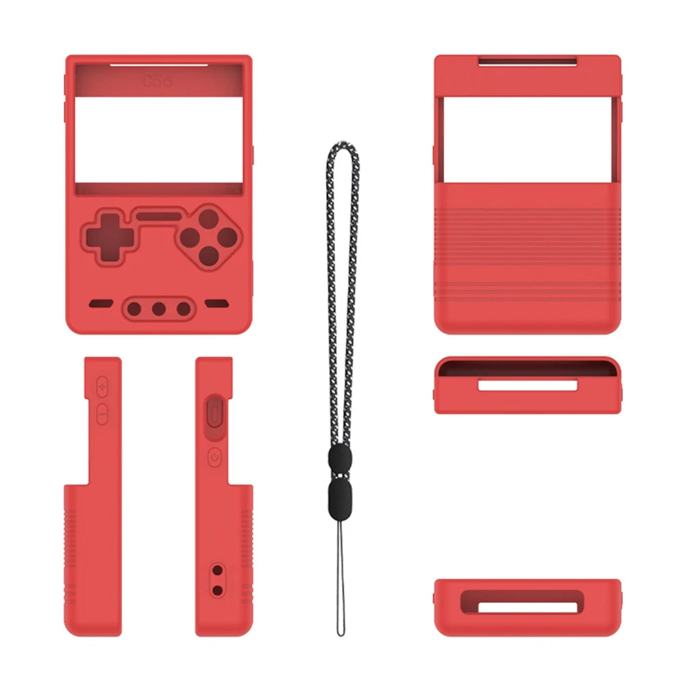 Silicone Protective Cover for Trimui Brick Game Console Shockproof Protector Shell Sleeve Anti-Scratch Soft Skin Cover Case Peaceful Pleasures Health and Wellness Red