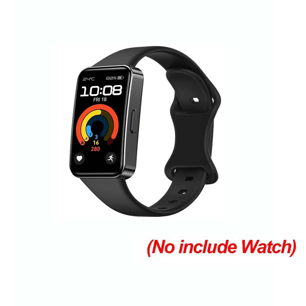 Silicone Sport Strap Replacement for Huawei Band 8 & 9 Peaceful Pleasures Health and Wellness black For Huawei Band 9
