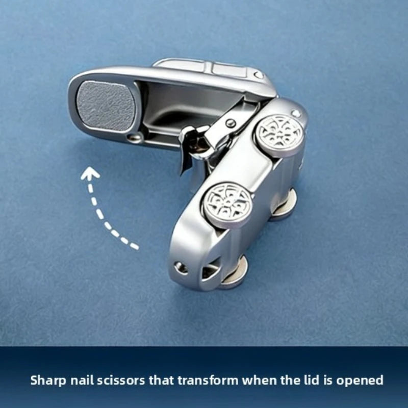 New Creative Anti Splash Car Folding Nail Clipper Keychain Nail Clipper Portable Nail Clipper Backpack Hanging Chain Keychain Peaceful Pleasures Health and Wellness