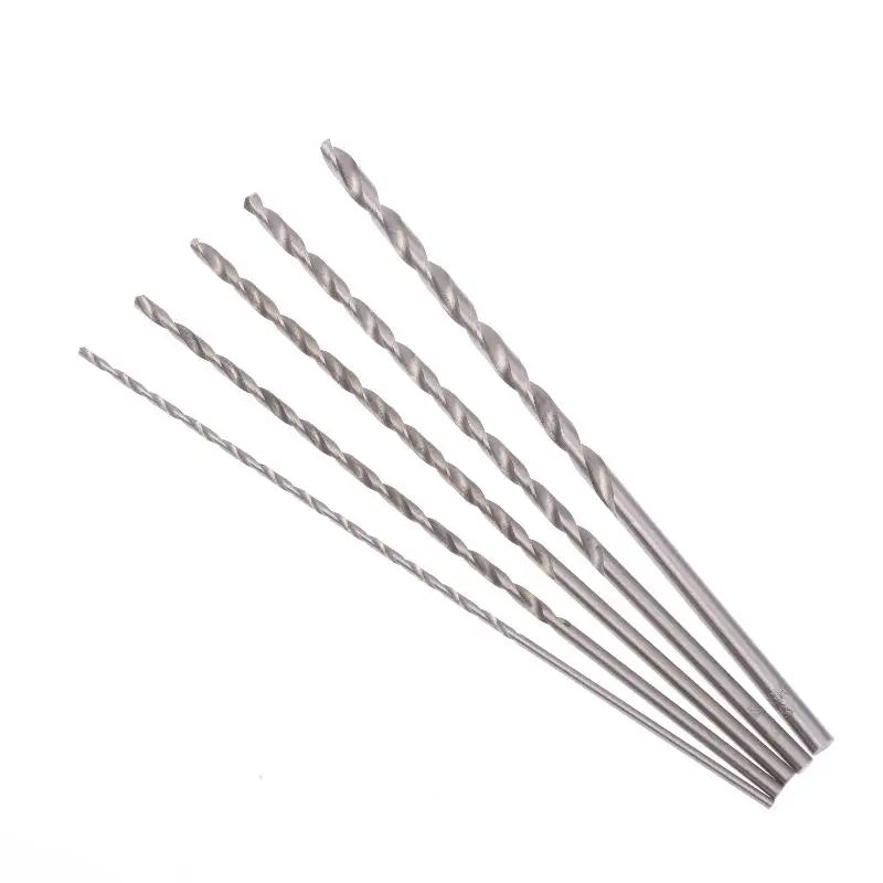 5pcs/set 2mm 3mm 3.5mm 4mm 5mm Twist Drill Bit Kit 15cm Length For Wood Plastic Alloy Metal Woodworking Deep Hole Drilling Peaceful Pleasures Health and Wellness