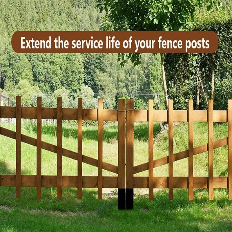 Fence Post Protectors 8-Pack | Waterproof Self-Adhesive PVC Wrap Fence Post Protector Peaceful Pleasures Health and Wellness